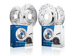 Drilled and Slotted 5-Lug Rotors; Front and Rear (00-03 4WD F-150)