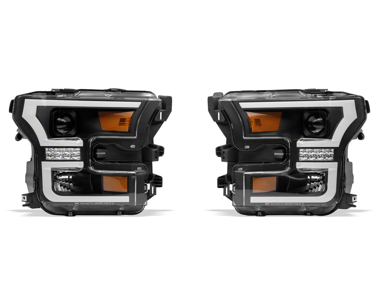 F 150 Drl Projector Headlights Black Housing Clear Lens 15 17 F 150 W Factory Halogen 8764