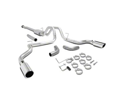 Dual Exhaust System with Polished Tips; Rear Exit (15-20 3.5L EcoBoost F-150, Excluding Raptor & 19-20 Limited)