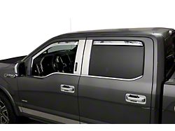 Putco Element Chrome Window Visors; Channel Mount; Front (21-25 F-150)