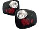 Euro Style Tail Lights; Black Housing; Clear Lens (01-03 F-150 Flareside)