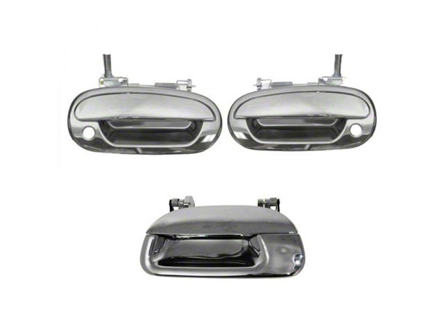 Exterior Door and Tailgate Handles; Front; Chrome (97-03 F-150)