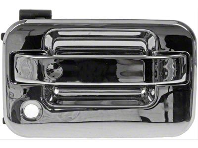 Exterior Door Handle; Front Right; All Chrome; Original Design; With Keyhole; Plastic (04-14 F-150)
