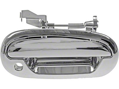 Exterior Door Handle; Front Right; All Chrome; With Keyhole; Plastic (97-03 F-150)