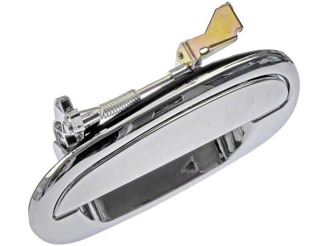 Exterior Door Handle; Rear Left; All Chrome; Plastic (01-03 F-150 SuperCrew)