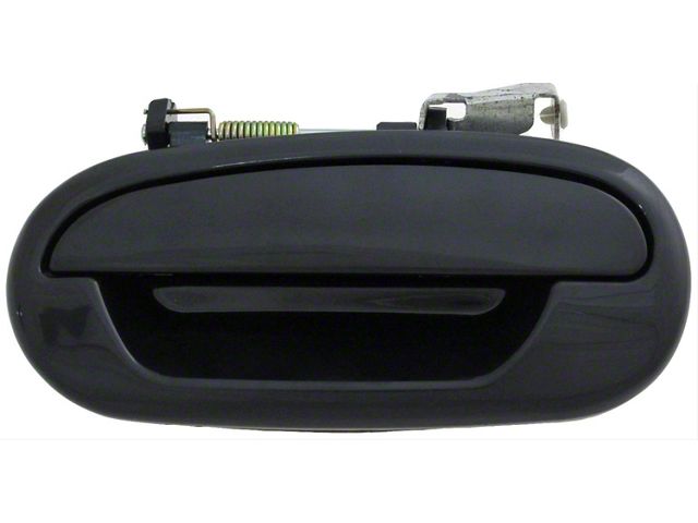 Exterior Door Handle; Rear Left; Smooth Black; Paint to Match; Plastic (01-03 F-150 SuperCrew)