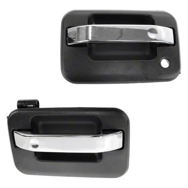 F-150 Exterior Door Handles; Front; Chrome and Black (04-15 F-150 ...