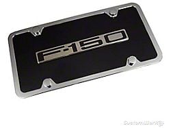 F-150 License Plate; Chrome on Black (Universal; Some Adaptation May Be Required)