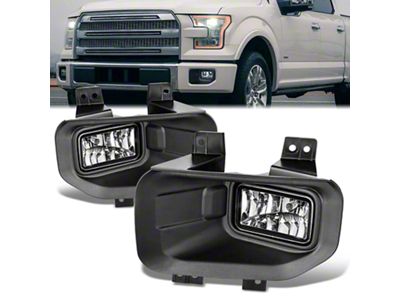 Factory Style Fog Lights; Clear (15-17 F-150, Excluding Raptor)