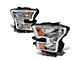Factory Style Headlights with Amber Corners; Chrome Housing; Clear Lens (15-17 F-150 w/ Factory Halogen Headlights)