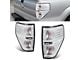 Factory Style Tail Lights; Chrome Housing; Clear Lens (09-14 F-150 Styleside)