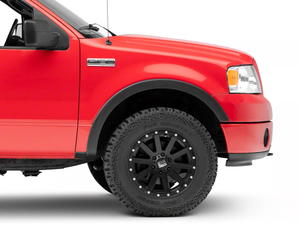 F 150 Factory Style Fender Flares Front And Rear Smooth Black 04 08 F 150 Styleside With 4368