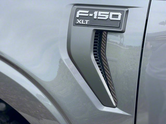 Fender Vent Strip Accent Trim; Raw Carbon Fiber (21-24 F-150, Excluding Raptor)