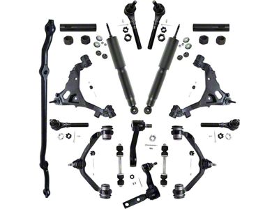 Front Control Arms with Center Link, Idler Arm, Pitman Arm, Shocks, Sway Bar Links, Tie Rods and Tie Rod Adjusting Sleeve; 2.48-Inch Bolt Pattern (97-03 4WD F-150)