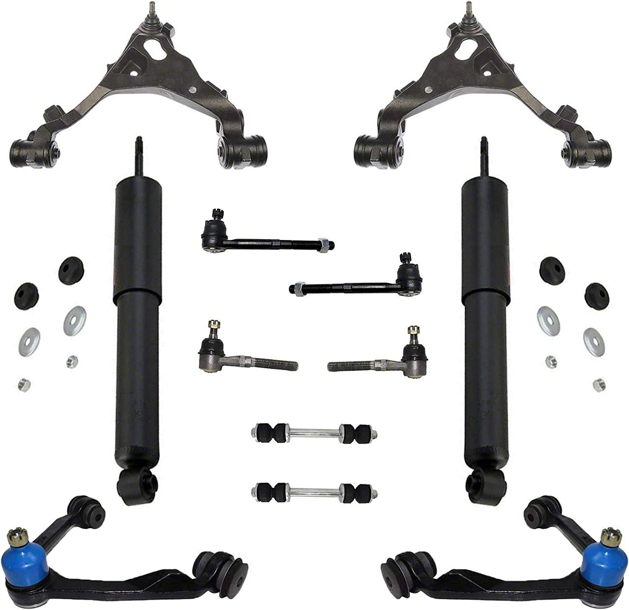 F-150 Front Control Arms with Front Shocks, Sway Bar Links and Tie Rods ...