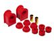 Front/Rear Sway Bar and End Link Bushing Kit; 1-1/8-Inch; Red (97-98 F-150)