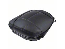 Front Seat Bottom Cover; Driver Side; Ebony Black Synthetic Leather (04-08 F-150)