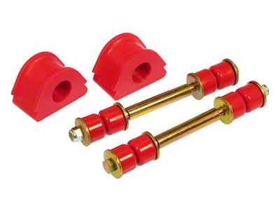 Front Sway Bar and End Link Bushing Kit; 27mm; Red (97-02 4WD F-150)