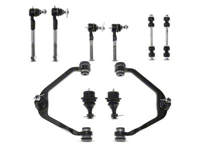 Front Upper Control Arm, Ball Joint, Sway Bar Link and Tie Rod End Kit; Heavy Duty Design (97-03 2WD F-150)