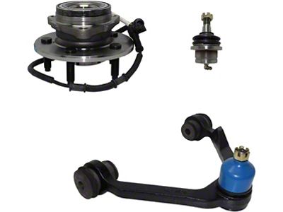 Front Upper Control Arm with Wheel Hub Assembly; Passenger Side (00-03 4WD F-150 w/ 4-Wheel ABS)