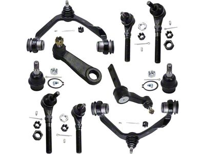 Front Upper Control Arms with Ball Joints, Idler Arm, Pitman Arm, Sway Bar Links and Tie Rods; 2.48-Inch Bolt Pattern (97-03 4WD F-150)