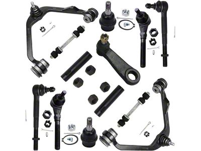 Front Upper Control Arms with Ball Joints, Pitman Arm, Sway Bar Links, Tie Rods and Tie Rod Adjusting Sleeve (97-03 2WD F-150)