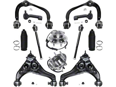 Front Upper and Lower Control Arms with Tie Rods and Wheel Hub Assemblies (09-10 2WD F-150)