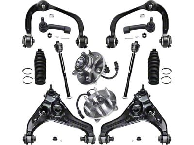 Front Upper and Lower Control Arms with Tie Rods and Wheel Hub Assemblies (09-10 4WD F-150)