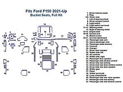 Full Dash Trim Kit; Camo Finish (21-24 F-150 w/ Bucket Seats)