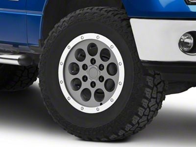 Gen1 Raptor Beadlock Style Charcoal 6-Lug Wheel; 17x8.5; 34mm Offset (09-14 F-150)