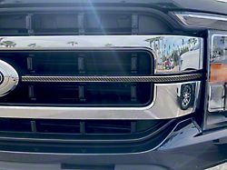 Grille Accent Trim; Raw Carbon Fiber (21-23 F-150 Lariat)