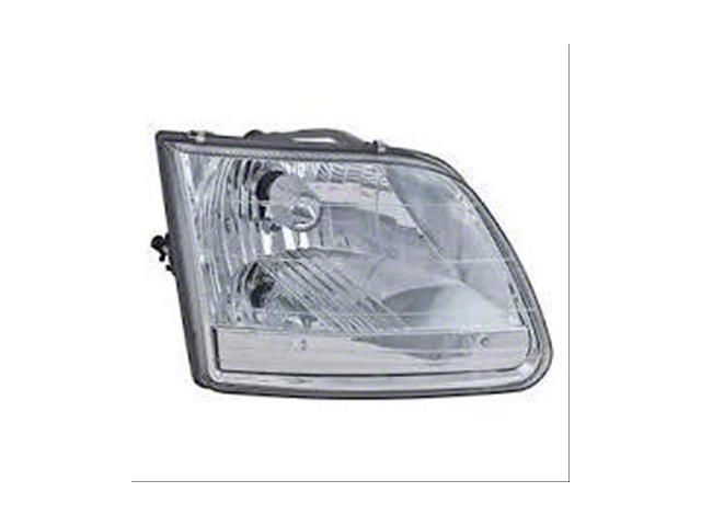 Replacement Halogen Headlight; Chrome Housing; Clear Lens; Passenger Side (97-03 F-150)