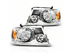 Halogen Headlights; Chrome Housing; Clear Lens (04-08 F-150)