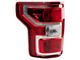 Halogen Tail Light; Chrome Housing; Red Clear Lens; Driver Side (18-20 F-150 w/ Factory Halogen Tail Lights)