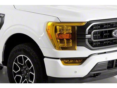 Headlight Covers; Transparent Yellow (21-23 F-150, Excluding Raptor)