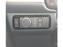 Headlight Switch Accent Trim; Domed Carbon Fiber (21-25 F-150)