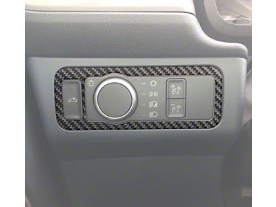 Headlight Switch Accent Trim; Forged Carbon Fiber (21-24 F-150)