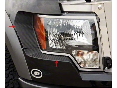 Headlight Trim; Carbon Fiber (10-14 F-150 Raptor)