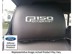 Headrest Decals with F-150 EcoBoost Logo; Red (15-20 F-150 w/ Leather Seats)