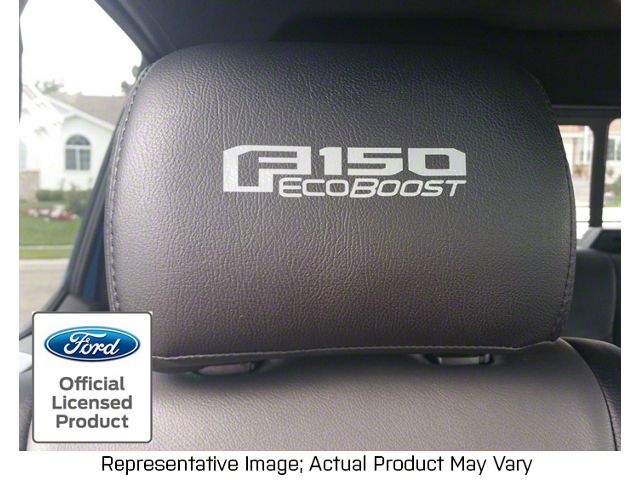Headrest Decals with F-150 EcoBoost Logo; Red (15-20 F-150 w/ Leather Seats)