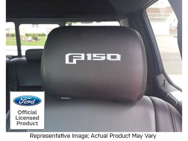 Headrest Decals with F-150 Logo; Red (15-20 F-150 w/ Leather Seats)