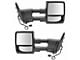 Heated Manual Towing Mirrors; Textured Black (01-03 F-150 SuperCrew)