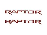 Hood Cowl Letter Inserts; Ruby Red (21-25 F-150 Raptor)