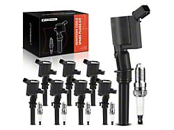 Ignition Coil Set with Iridium Spark Plugs; Black (99-03 5.4L F-150)