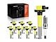 Ignition Coil Set with Iridium Spark Plugs; Yellow (11-Early 16 5.0L F-150)