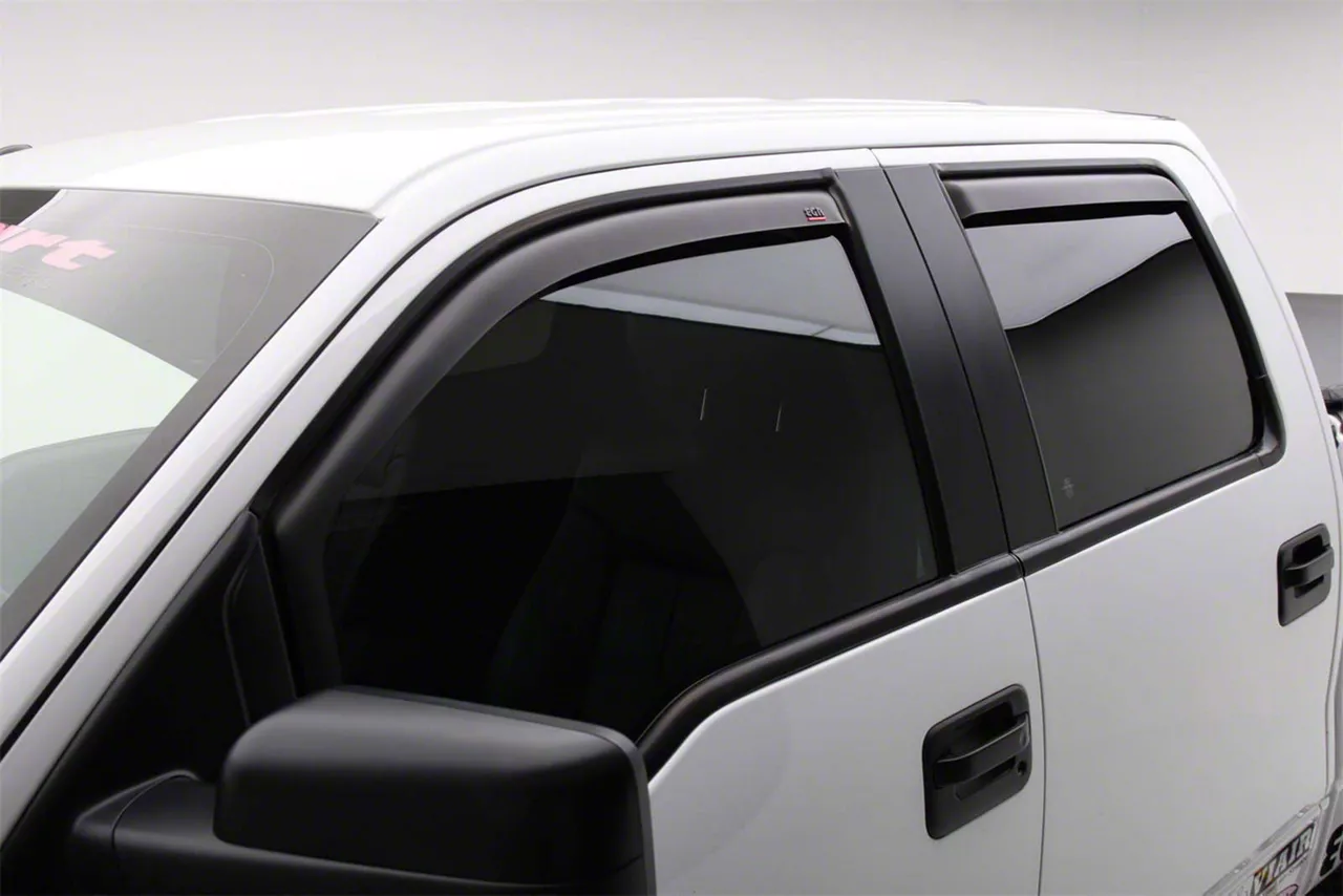 EGR F-150 In-Channel Window Visors; Front and Rear; Matte Black 573395 ...