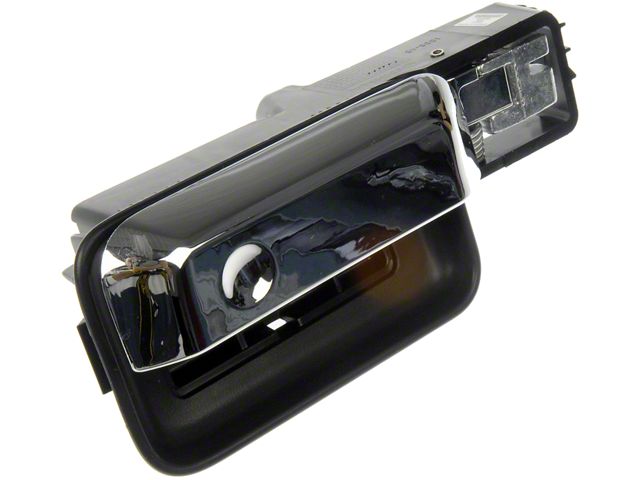 Interior Door Handle; Black and Chrome; Rear Driver Side (04-08 F-150 SuperCrew)