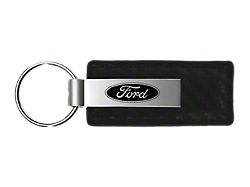 Ford Carbon Fiber Leather Key Fob