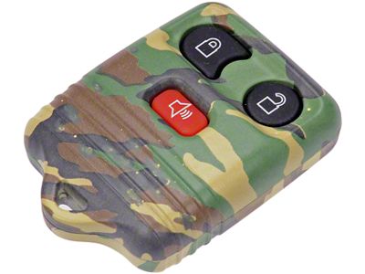 Keyless Entry Remote Case; Green Camouflage (98-14 F-150)