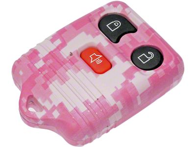 Keyless Entry Remote Case; Pink Digital Camouflage (98-14 F-150)